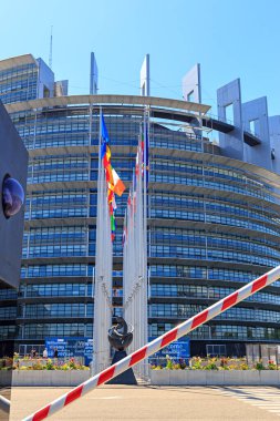 Strasbourg, Fransa - 5 Temmuz 2019: Parlement Europeen Binası