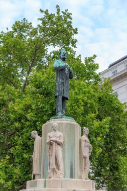 Viyana, Avusturya - 20 Temmuz 2019: Karl Lueger. Avusturyalı politikacı, Viyana belediye başkanı, 1897-1910, ve Avusturya Hıristiyan Partisi lideri ve kurucusu