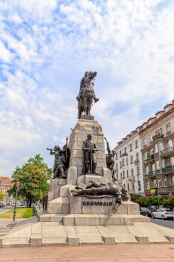 Krakow, Poland - July 21, 2019: Grunwald Monument. architect and sculptor Antoni Wiwulski (1877 - 1919)