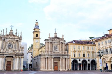 Torino, İtalya - 12 Temmuz 2019: San Carlo Borromeo, Torino. Kilise