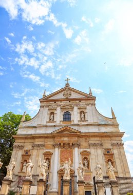 Krakow, Polonya. Krakow 'daki Aziz Peter ve Paul Kilisesi. Katolik Kilisesi