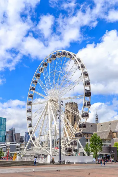 Ρότερνταμ Ολλανδία Ιουλίου 2019 Σετ Big Ferris Wheel Κοντά Στο — Φωτογραφία Αρχείου