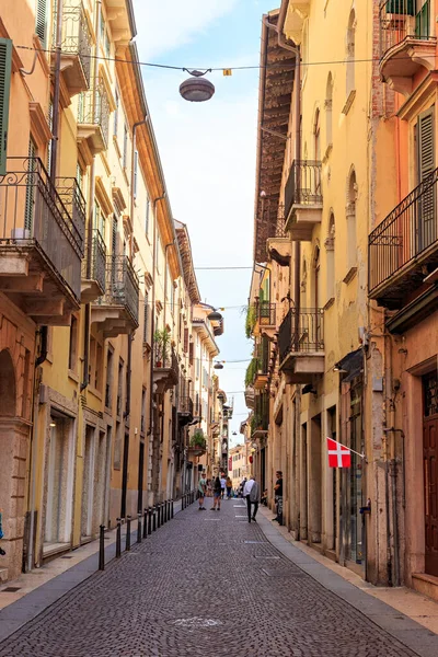 Verona Italia Julio 2019 Casas Corso Porta Borsari Ciudad Vieja — Foto de Stock