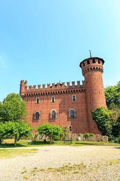 Turín Italia Rocca Medievale Fortaleza Parque Valentino — Foto de Stock