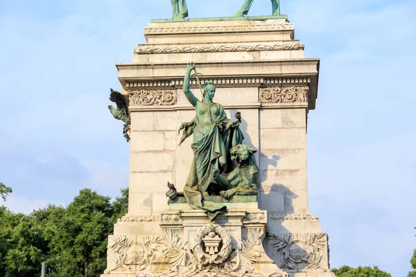 Milano Italia Monumento Giuseppe Garibaldi Scultore Ettore Ximenes 1855 1926 — Foto Stock