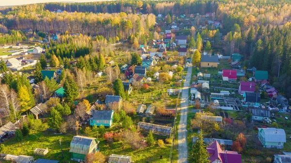 Village Vacances Dans Banlieue Ville Ekaterinbourg Oural Russie Automne Coucher — Photo