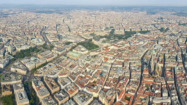 Wiedeń Austria Panorama Miasta Powietrza Część Historyczna Hofburg — Zdjęcie stockowe