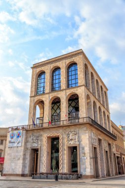 Milan, Italy - July 7, 2019: Museum of Novecento at Piazza del Duomo