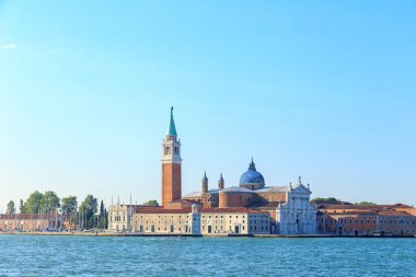 Venedik, İtalya. San Giorgio Maggiore Katedrali (İtalyanca: San Giorgio Maggiore) - Venedik 'te San Giorgio Maggiore adasında bir katedral.