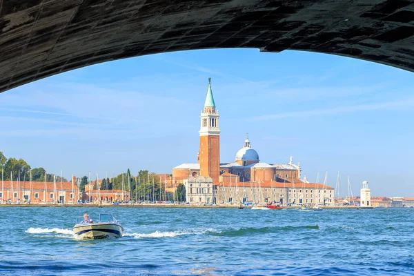 Venedig Italien Blick Auf Die Insel San Giorgio Maggiore Unter — Stockfoto