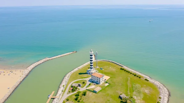 Italien Jesolo Leuchtturm Faro Piave Vecchia Lido Jesolo Ist Der — Stockfoto