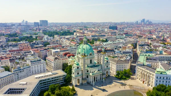 Vienna Austria Karlskirche Una Chiesa Cattolica Situata Nella Parte Meridionale — Foto Stock