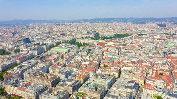 Bécs Ausztria Általános Panoráma Város Történelmi Részére Légitekintés — Stock Fotó