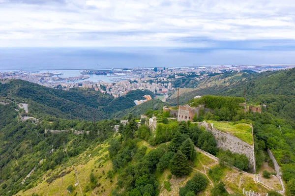 Génova Italia Forte Sperone Punto Clave Las Fortificaciones Genovesas Del —  Fotos de Stock