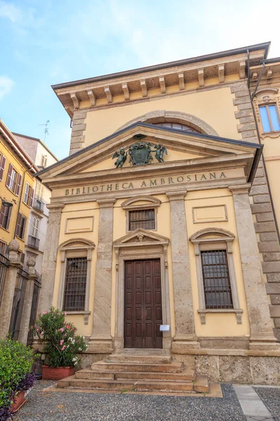 Milan Italy July 2019 Ambrosian Library Ambrosiana Italian Biblioteca Ambrosiana — 图库照片