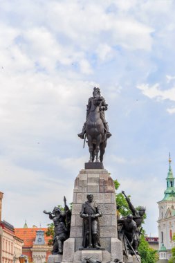 Krakow, Polonya. Grunwald Anıtı. Mimar ve heykeltıraş Antoni Wiwulski (1877 - 1919))