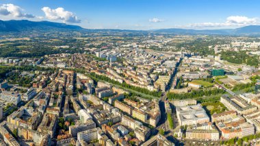 Geneva, Switzerland. Geneva from the air. Aerial view of the city