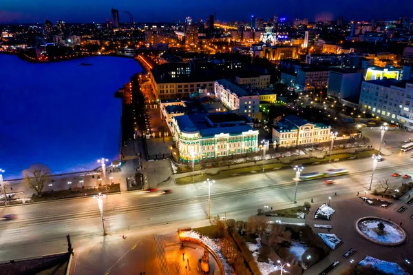 Jekaterinburg Ryssland Huset Sevastyanov Och Labor Square Den Centrala Gatan — Stockfoto