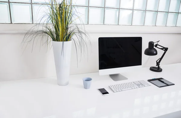 Modern office desktop pc mockup