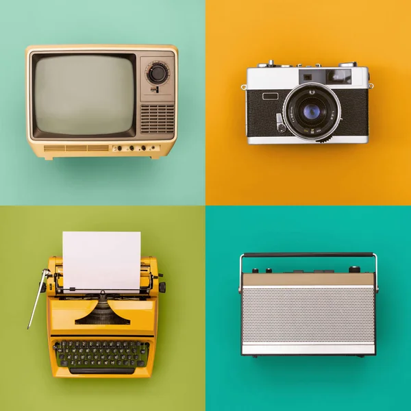 Vintage / retro electronics set — Stock Photo, Image