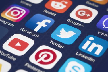 Sosyal Medya Icons smartphone ekranında