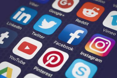 Sosyal Medya Icons smartphone ekranında