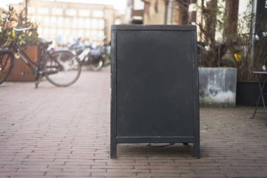 Kara tahta menü işareti mockup