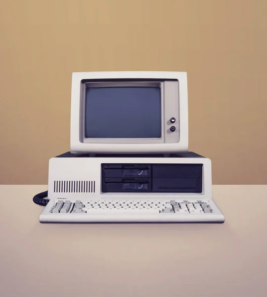 Retro Dos Computer Retro Color Background — Stock Photo, Image