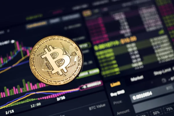 Bitcoin Crypto Concept Marché Images De Stock Libres De Droits