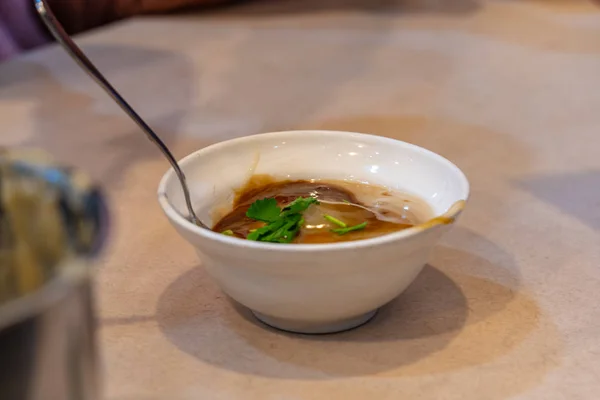 Taichung Meatball. Famosa atração turística, restaurante tradicional de almôndegas em Taichung, Taiwan — Fotografia de Stock