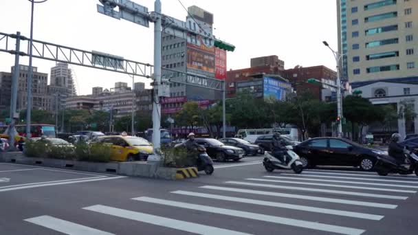 Taipei Tchaj Wan Listopadu 2019 Taipei Cityscape Pohled North Gate — Stock video