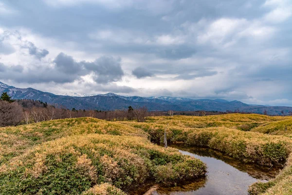 Shiretoko Goko Five Lakes Area Rolling Catena Montuosa Zone Umide — Foto Stock