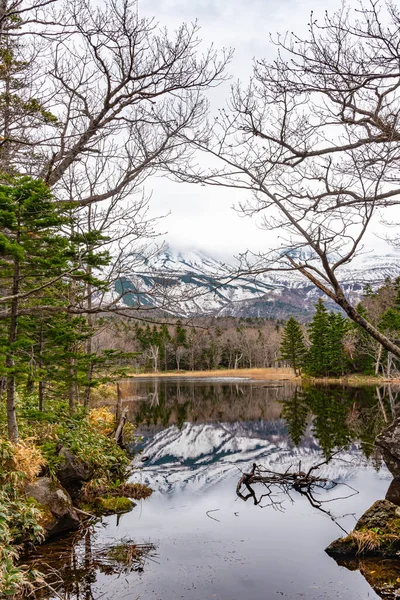 Segundo Lago Shiretoko Goko Cinco Lagos Área Montaña Rodante Bosques — Foto de Stock