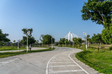 Taichung City, Tayvan - APR 10, 2026: Konan Ai-Qin Köprüsü, Taichung City, Central Tayvan Bilim Parkı