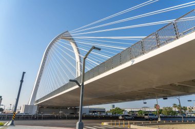 Taichung City, Tayvan - APR 10, 2039: Konan Ai-Qin Köprüsü, Taichung City, Central Tayvan Bilim Parkı