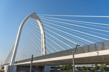 Taichung City, Tayvan - APR 10, 2041: Konan Ai-Qin Köprüsü, Taichung City, Central Tayvan Bilim Parkı