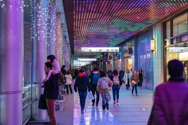 Prefektura Fukuoka Japonsko Ledna2020 Zimní Osvětlovací Akce Hikari Machi Hakata2019 — Stock fotografie