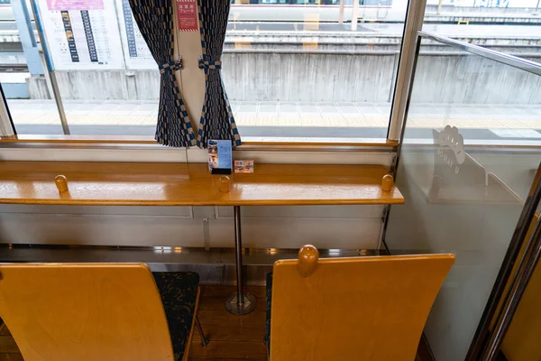 日本京都县 Dec 2019 Tango Matsu Train 舒适而现代的风格设计观光列车 不需要预订 每天都在使用 京都探戈铁路 — 图库照片