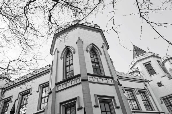 Cuadro blanco y negro del palacio viejo . — Foto de Stock