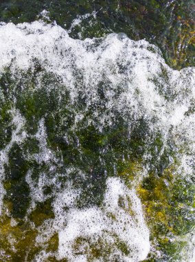 Güneşli bir yaz gününde güzel bir deniz manzarası.