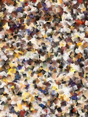 Sopalar ve taşlar kübist soyut