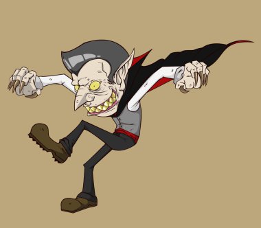 Dracula vektör ve illüstrasyon. Cadılar Bayramı gecesi Monster