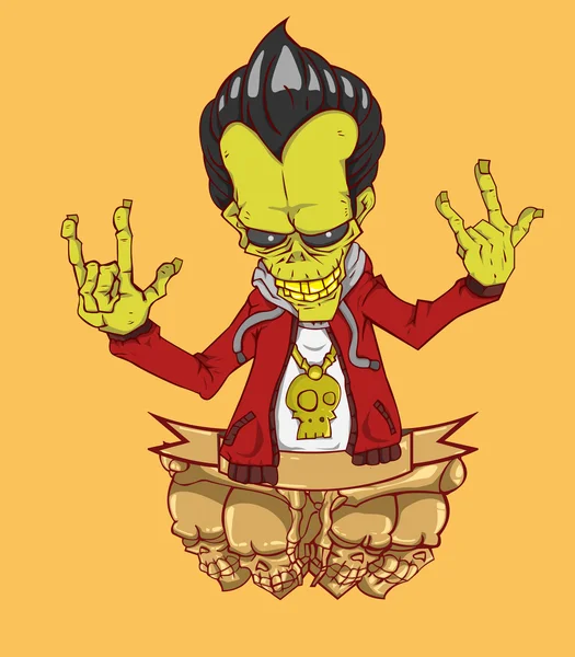 Zombi vektör. Cadılar Bayramı gecesi Monster