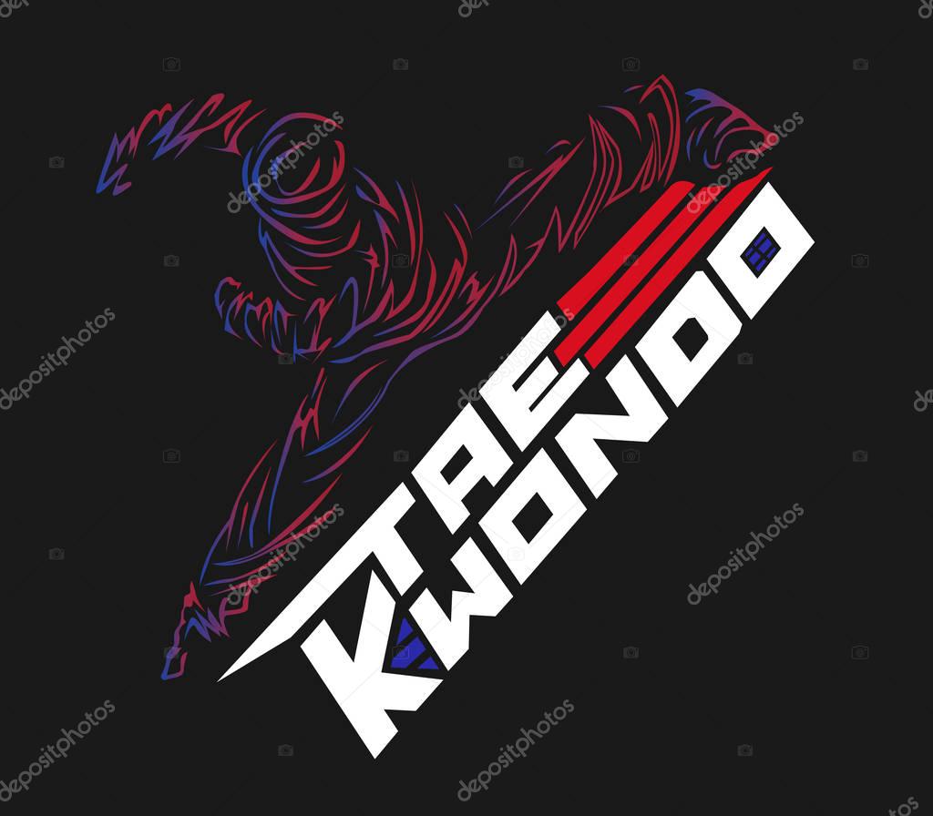 Create Taekwondo vector and illuatration. Martial art