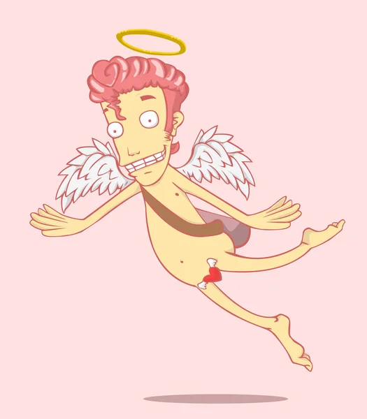 Cupidon dessin animé vecteur et illustration. Saint Valentin — Image vectorielle