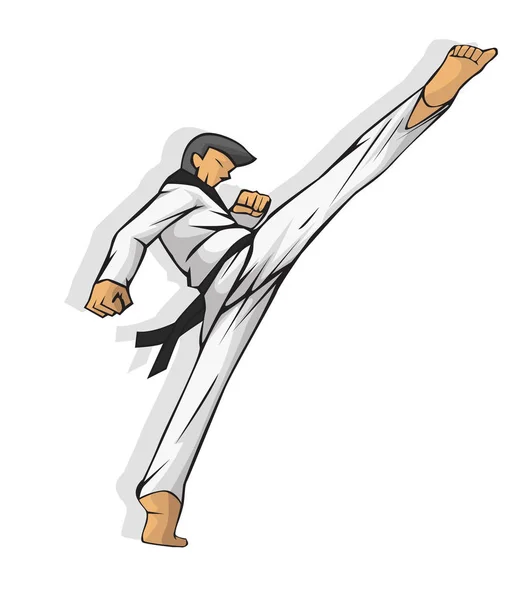 跆拳道。武术 — 图库矢量图片