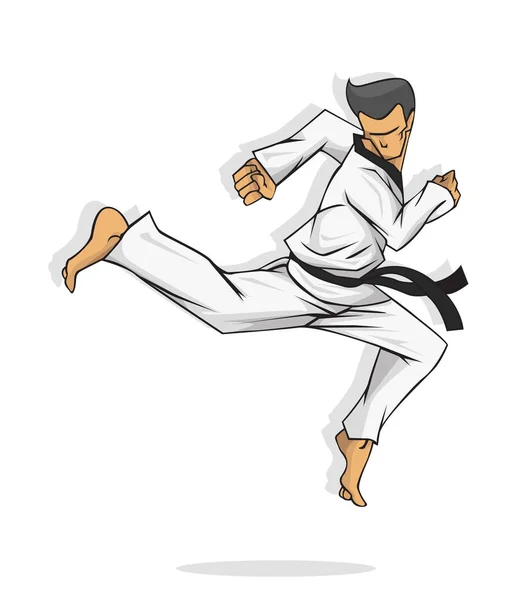 Taekwondo. Arte marcial — Vetor de Stock