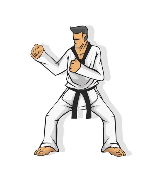 Taekwondo. kampsport — Stock vektor