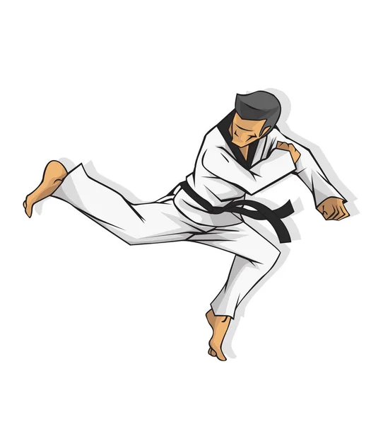 Taekwondo. Martial art — Stockvector