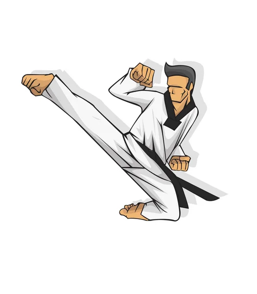 Du taekwondo. Art martial — Image vectorielle